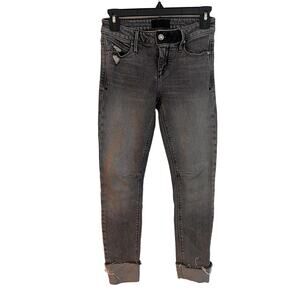 RTA Grey Denim Mid-Rise Skinny Leg Jeans Size 24